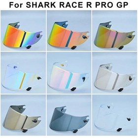 Resim Xuweiwei Motorcycle Visor For Shark Race R Pro Gp Speed R Shield Replacement Lens Red Golden 
