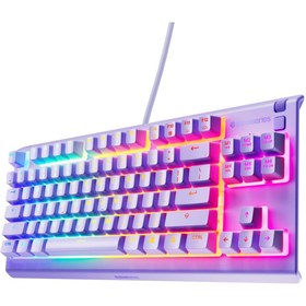 Resim SteelSeries Apex 3 TKL RGB Suya ve Toza Dayanıklı Türkçe Gaming Klavye – Lila 