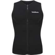 Resim BUIOBUM Erkekler için Kolsuz Nöropren Yüzlik, 3mm Kalınlık, Düz Siyah, Hızlı Kuruyan, Stand Yaka, Fermuar Kapanış - Sualtı Balıkçılığı, Kano Sürme, Sörf ve Daha Fazlası İçin İdeal, Su Sporları Vest | Stand Yaka Vest | Esnek Kumaş 