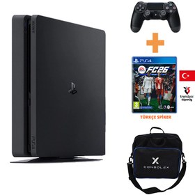 Resim Sony PlayStation 4 Slim 500GB + FC 26 Disk Oyun + 1 Adet V2 Kol + ConsoleX Çanta – PS4 (Yenilenmiş) 