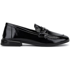 Resim Tamer Tanca Kadın Hakiki Deri Siyah Rugan Loafer Ayakkabı 899 12619 Bn Ayk Sk25-26 Sıyah Krsk Rgn Siyah 