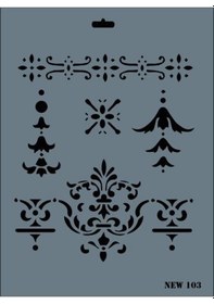 Resim Mey İthalat Rich New Seri N-103 Stencil 35x25 Cm 1 
