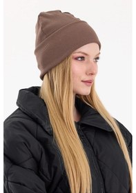 Resim Kadın Balıkçı Style %100 Pamuklu Kaşkorse, Terletmez, Ultra Hafif, Yumuşak Bere - Standart / Kahverengi Kahverengi 