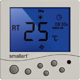 Resim Bh'Klima Smallart Sıva Üstü Dijital Fancoil Termostatı Sm2008Ffs-L 