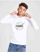 Resim Nasa Baskılı Unisex Çocuk Kapüşonlu Beyaz Sweatshirt (528596221) Beyaz 