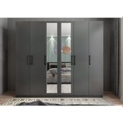 Resim Diana 6 Kapaklı Dolap Gardırop Füme 