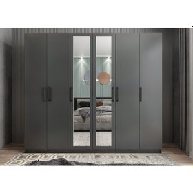 Resim Diana 6 Kapaklı Dolap Gardırop Füme 