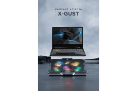 Resim Rampage AD-RC10 X-Gust Siyah 6 Fanlı Rainbow Işıklandırmalı Notebook Soğutucu Stand 