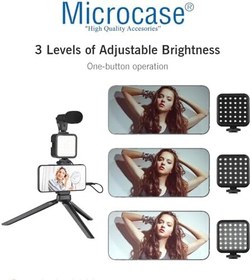 Resim Microcase Masaüstü Ayarlanabilir Telefon Standı Video Ses Kaydı Youtuber Çekim Standı- AL4023 