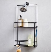 Resim Banyo Askılığı Metal Banyo Aksesuarı Metal Askılık Siyah 