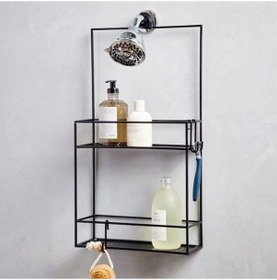 Resim Banyo Askılığı Metal Banyo Aksesuarı Metal Askılık Siyah 