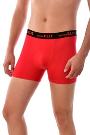Resim DERYA Elit 1252 Erkek Modal Elasthan Boxer Kırmızı 