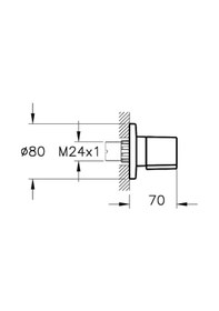 Resim Artema A41461 Ankastre Stop Valf, Krom 