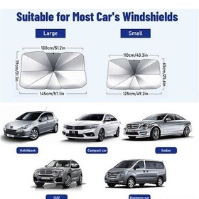 Resim Novahub Kolay Açılan Şemsiye Stili Araba Güneşliği, Hafif Ve Taşınabilir 
