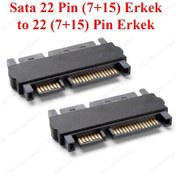 Resim Sata 22 Pin Erkek To Sata 22 Pin Erkek Adaptör 