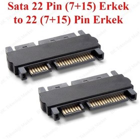 Resim Sata 22 Pin Erkek To Sata 22 Pin Erkek Adaptör 