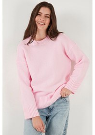 Resim Lela Regular Fit Bisiklet Yaka Basic 2'Li Paket Triko Bayan Kazak 4616213S2 Toz Pembe-Antrasit 