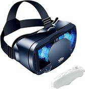 Resim Swiixxer Tam Ekran Sanal Gerçeklik 3D Gözlük VR Seti 3D Sanal Gerçeklik Gözlükleri, Gamepad ile Ayarlanabilir 