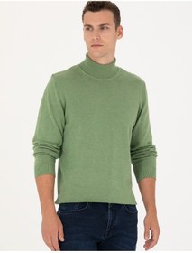 Resim Pierre Cardin Erkek Koyu Yeşil Melanj Triko Kazak 50276162-vr127 Koyu Yeşil 