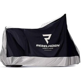 Resim Motorcycle Cover Rebelhorn Cover Iı Black/sılver 