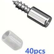 Resim Gateesat 40 Vidalı 40 Beyaz Kaymaz Kollu Paslanmaz Çelik Raf Pimi Seti 