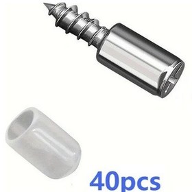 Resim Gateesat 40 Vidalı 40 Beyaz Kaymaz Kollu Paslanmaz Çelik Raf Pimi Seti 