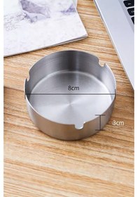 Resim Çelik 8 Cm Kafe Restaurant Lokanta Yuvarlak Kül Tablası Küllük Cin814 