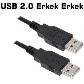 Resim İki Ucu Erkek Laptop Soğutucu Usb To Usb Kablo 0.50 CM 