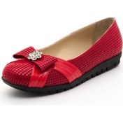 Resim Costo Shoes 18539 Kirmizi Damla Baskı Büyük Numara Babet 
