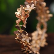 Resim 1 Bilezik Çinko Alaşımlı Romantik Fransız Büyük Çiçek Bilekliği Kadınlar İçin Yaz Vintage Tatil Stili Aksesuar Takı, Sevgililer Günü Hediyeleri 