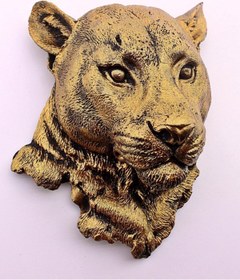 Resim Biblo Aslan Kafası Dekoratif Gold 21 Cm 
