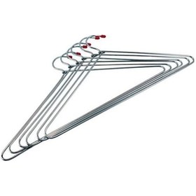 Resim 6'lı Giysi - Elbise Metal Dolap Askısı Gümüş 