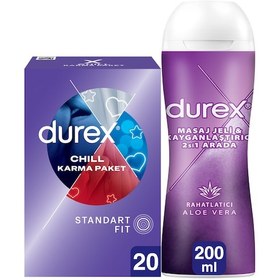Resim Durex Chill Karma Prezervatif 20'li + Durex Play Kayganlaştırıcı 200 ML 