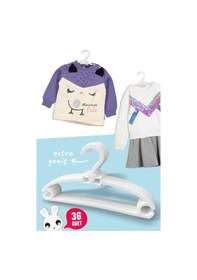 Resim Morpanya Bebek Elbise Askısı 36 Adet Bebek Askısı Çocuk Kıyafet Askısı Honey Beyaz Fiyonk Askı Çok Renkli 