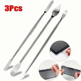 Resim Telefon ve Tablet Tamirleri için Telefon ve Tablet Tamirleri için 3 Adet Metal Çift Başlıklı Pry Aracı Seti, Elektronik Bakım için Elektrikli Olmayan Hassas Tornavida Kiti 