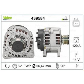 Resim Valeo439584 - Alternatör 14v 125a Clıo Iı Kangoo Logan 1.5 Dcı 