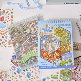 Resim 49 Yaprak/Kitap Ticari Şehir Serisi Mini 3D Diorama Sticker Kitabı - DIY Scrapbooking, Planlayıcılar, Günlükler & Kart Yapımı için Düzensiz Şekillerde Büyük Boy Karikatür Tarzı Manzara Stickerları, Scrapbook Stickerları, Planlayıcı Süslemeleri, Yaratıcı El İşi, Eğlenceli Tasarım, Detaylı Tasarımlar, Çekici Görseller, Günlük Süslemeleri, El Yapımı Görünüm, Dekoratif Stickerlar, Günlük Tutucular 