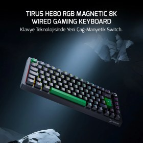 Resim Gamepower Tirus HE80 8k Rgb Manyetik Switch Kablolu Gaming Klavye 