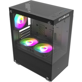 Resim Strong Berry Siyah 3x 120MM Argb Matx Gaming Bilgisayar Kasası Powersız 