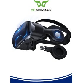 Resim G02ED 3D Kulaklıklı Sanal Gerçeklik Gözlüğü 4.7-6.6 Inç Akıllı Telefonlarla Panoramik 