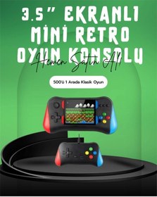 Resim Çocukluğunuzun Oyunları Tek Cihazda 500 Oyunlu El Konsolu 