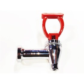 Resim 16x1,5mm arka diş basmalı göstergesiz kırmızı metal musluk 