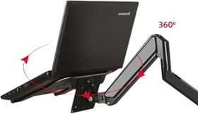 Resim Monitör Tutucu Laptop Standı, Dizüstü Bilgisayar Tepsisi, 10-18 inç Uyumlu, 360 Derece Dönebilir, Ayarlanabilir, Siyah (Kol Dahil Değildir) 
