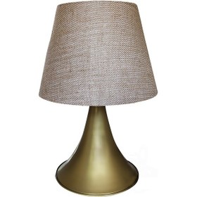 Resim Dekor Abajur Keten Kahverengi 