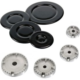 Resim İcanpares Cvs - Dominox - Icf Uyumlu Set Üstü Ocak Ankastre Bek ve Kapak Takımı 4 Göz Tam Set (8 Parça) 