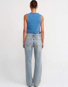 Resim Dilvin Düşük Bel Kar Yıkama Denim Pantolon Tint Kırmızı 