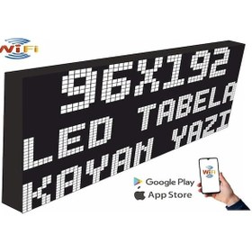 Resim Led Tabela 96x192cm Tek Taraflı Beyaz Kayan Yazı-wifi 
