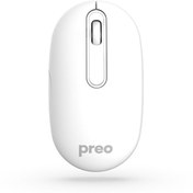 Resim Preo M21 Şarj Edilebilir Pastel Kablosuz Sessiz Beyaz Mouse 