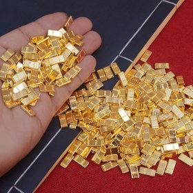 Resim 100 Adet Altın Renkli Yapı Blokları - 12x6mm Dikdörtgen Mimari Modeller, Diyaralar için Küçük İnşaat Setleri, Masaüstü RPG'ler, Şehir Manzarası Dekorasyonları - Başlıca Masaüstü RPG Oyunlarıyla Uyumlu, Mini Aksesuarlar, Şık Görünüm, Parlak Metalik Yüzey, Dayanıklı Minyatürler 