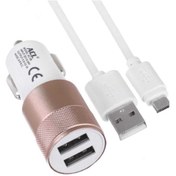 Resim ACL Araç Şarj Cihazı Mikro Usb Kablo Çift Usb Başlık 